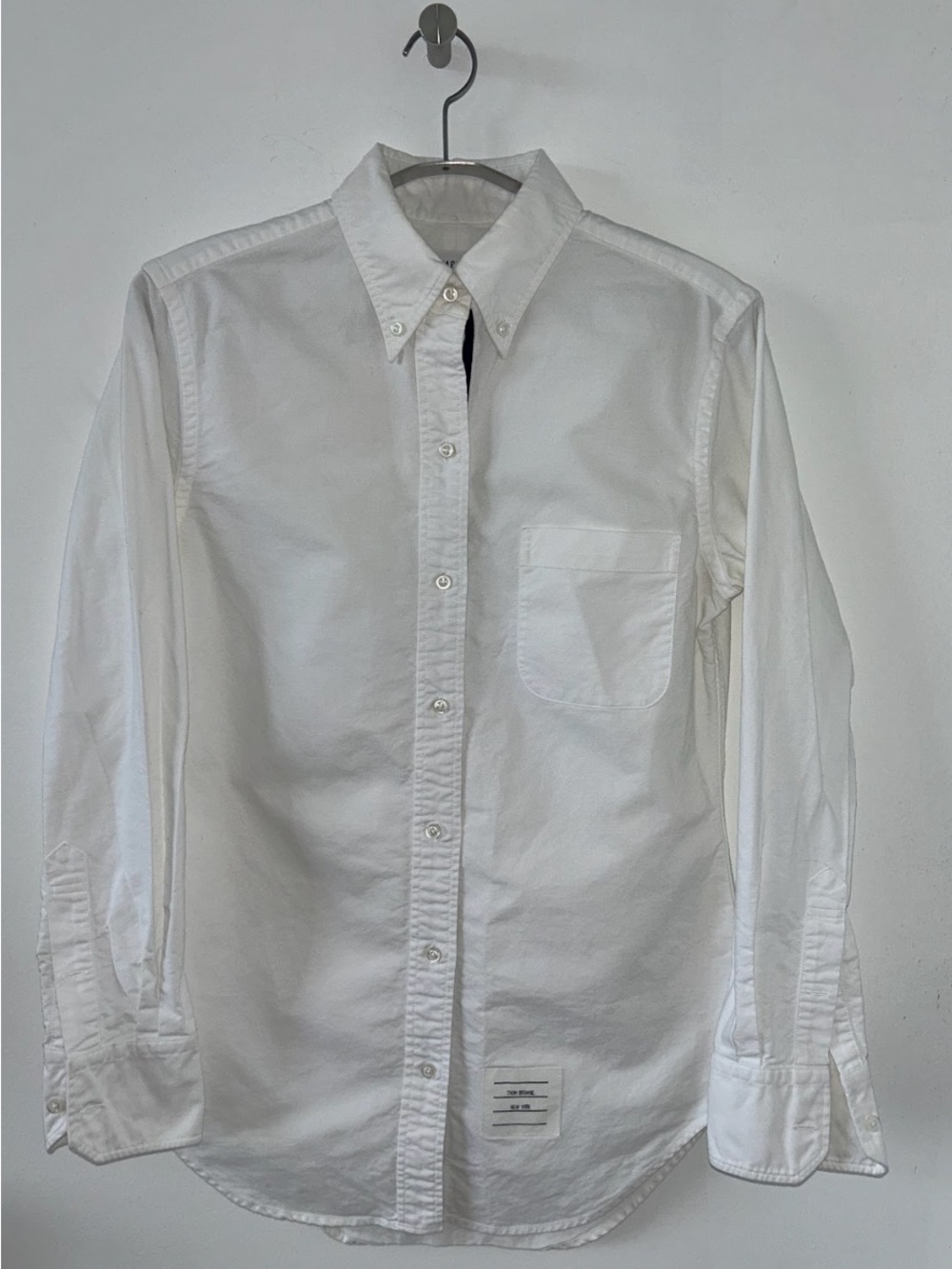 Thom Browne White Button-Down Oxford Shirt